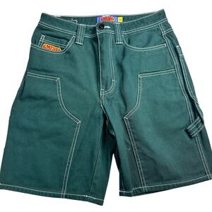 🛹🌲 Gypsy 28 Green Carpenter Shorts Y2K Skate Workwear Utility 🌲🛹